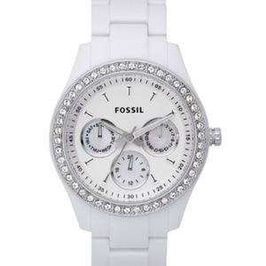 Fossil Stella Multifunction White Resin Watch
